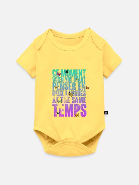 COOLER SPRUCH FÜR MEHRSPRACHLER, INTERNATIONAL - Baby Premium Kurzarmbody - Pastellgelb