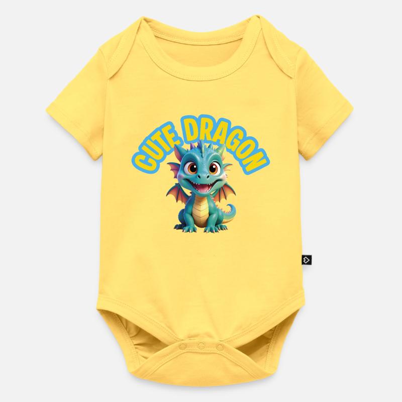 Dragon mignon - Body à manches courtes Premium Bébé - jaune pastel