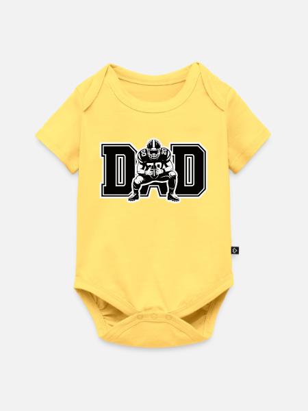 String-Art-Design mit Fußballspieler - Baby Premium Kurzarmbody - Pastellgelb