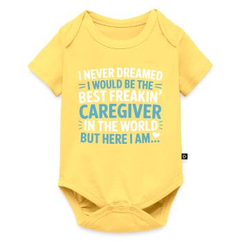 Best Nurse in the World Design - Baby Premium short-sleeve bodysuit - sky yellow - Front