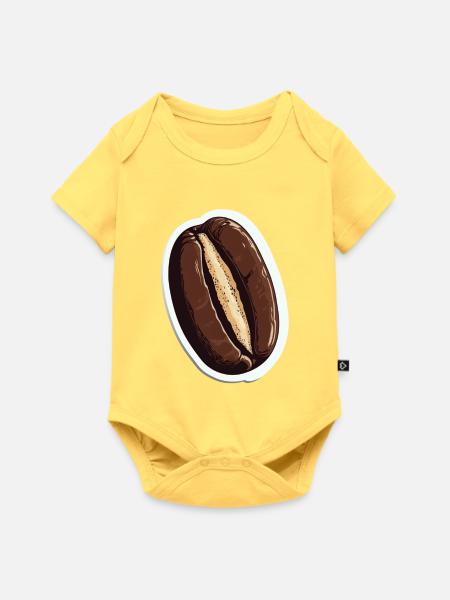 Kaffee - Baby Premium Kurzarmbody - Pastellgelb