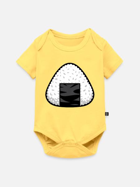 Onigiri-Reis - Baby Premium Kurzarmbody - Pastellgelb