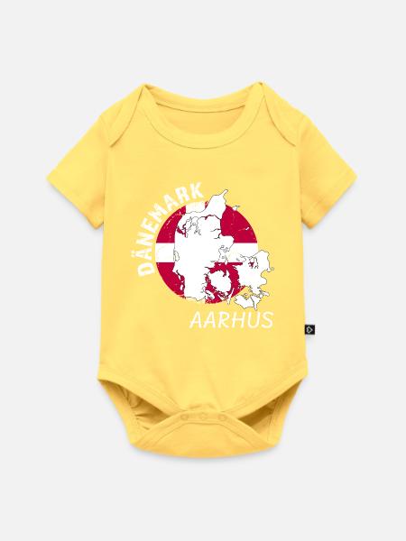 Aarhus - Baby Premium Kurzarmbody - Pastellgelb