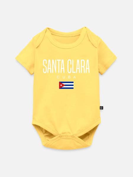 Santa Clara Kuba Kubaner - Baby Premium Kurzarmbody - Pastellgelb
