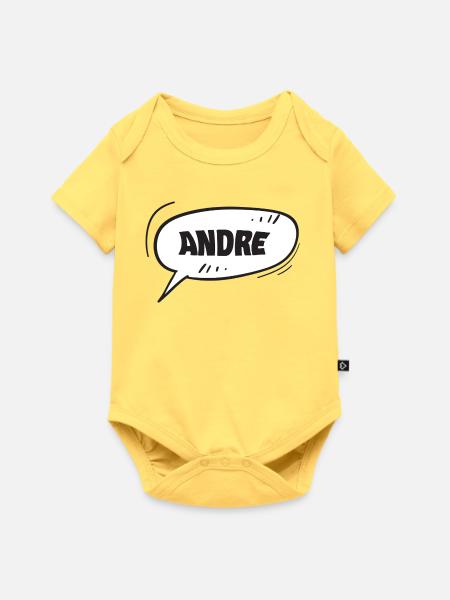 Andre Andre - Baby Premium Kurzarmbody - Pastellgelb