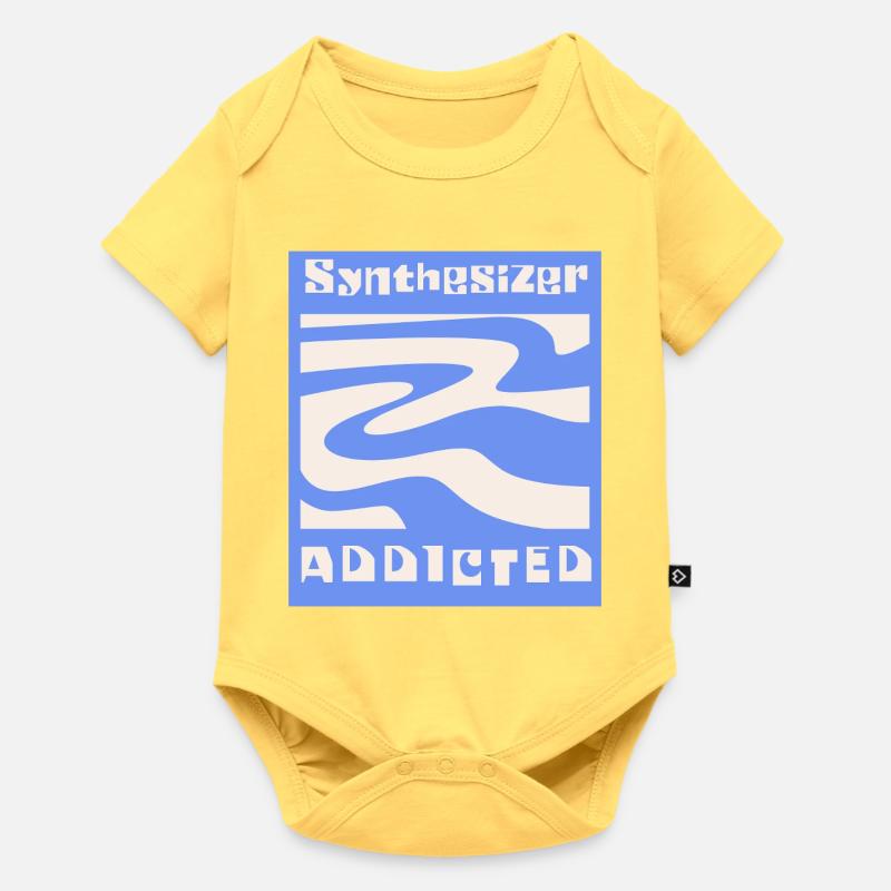 Synthesizer addicted Synth Modular - Baby Premium Kurzarmbody - Pastellgelb