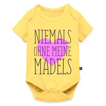 My Girls' Heart in Pink - Baby Premium short-sleeve bodysuit - sky yellow - Front