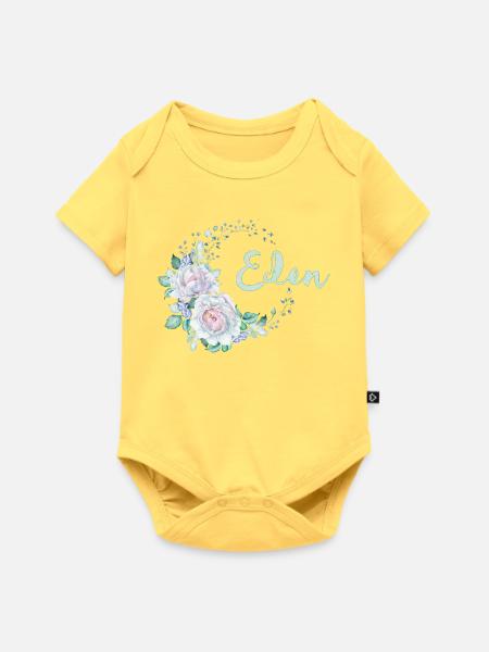 für Eden - Baby Premium Kurzarmbody - Pastellgelb