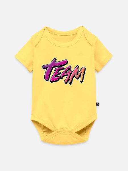 Team - Baby Premium Kurzarmbody - Pastellgelb