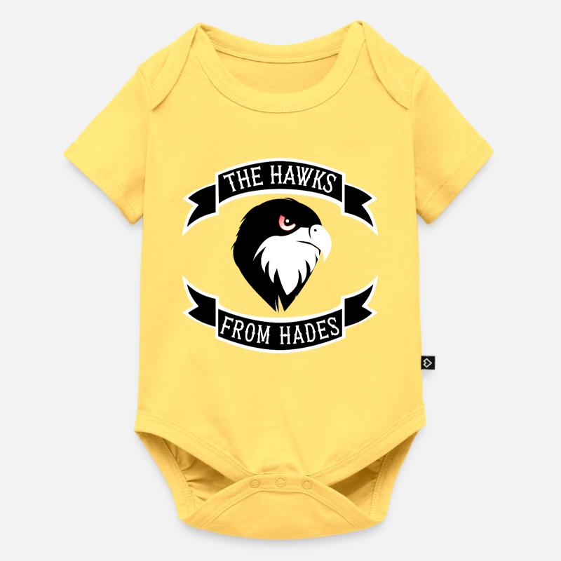 Écusson de l’épervier d’Hadès - Body à manches courtes Premium Bébé - jaune pastel