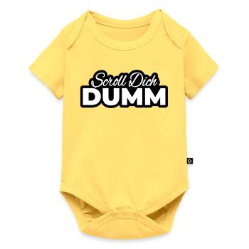 Scroll You Stupid Typo Print - Baby Premium short-sleeve bodysuit - sky yellow - Front