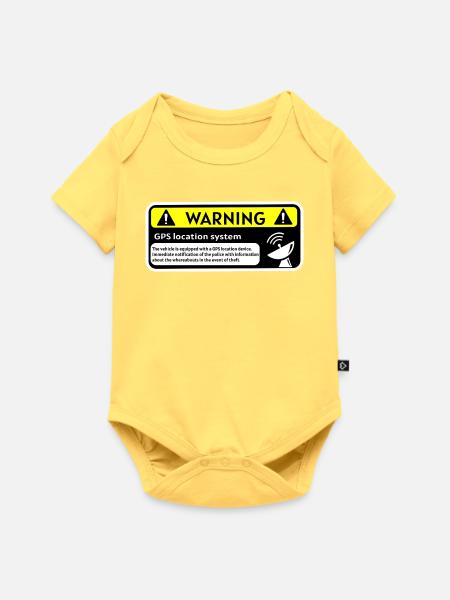Dashcam - Baby Premium Kurzarmbody - Pastellgelb