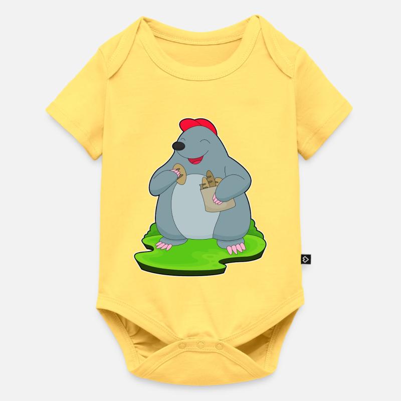 Mole Bread - Baby Premium short-sleeve bodysuit - sky yellow