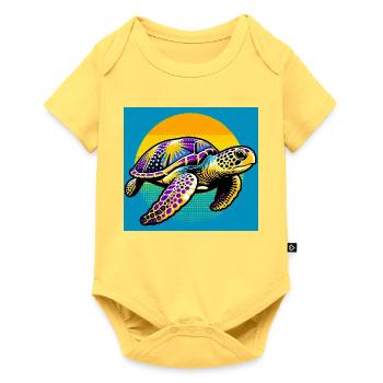 tortue - Body à manches courtes Premium Bébé - jaune pastel - Devant