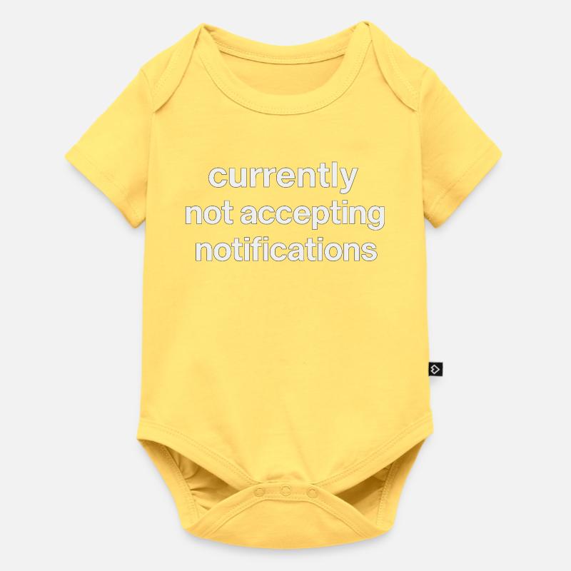 n’accepte actuellement pas les notifications - Body à manches courtes Premium Bébé - jaune pastel