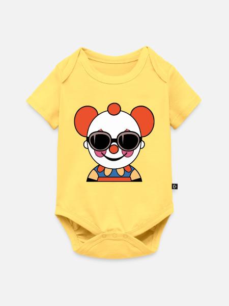 Halloween Clown - Baby Premium Kurzarmbody - Pastellgelb