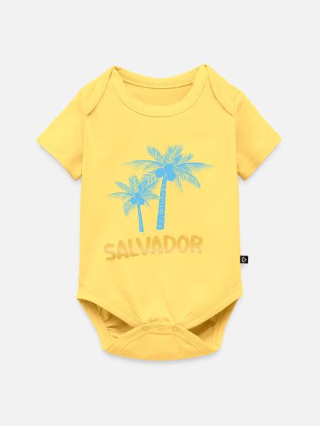 Salvador - Baby Premium Kurzarmbody - Pastellgelb