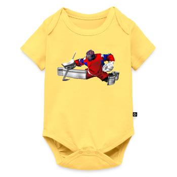 gardien - Body à manches courtes Premium Bébé - jaune pastel - Devant