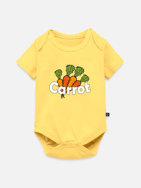 CARROT - Baby Premium Kurzarmbody - Pastellgelb