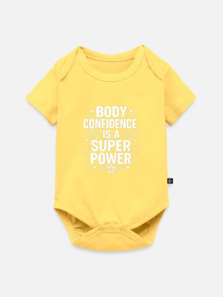 Körperbewusstsein ist eine Superkraft, Halloween - Baby Premium Kurzarmbody - Pastellgelb
