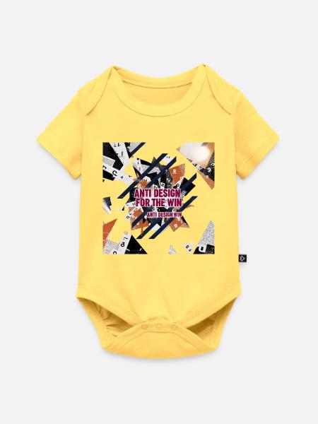 Anti-Design_for_the_Win_Collage - Baby Premium Kurzarmbody - Pastellgelb