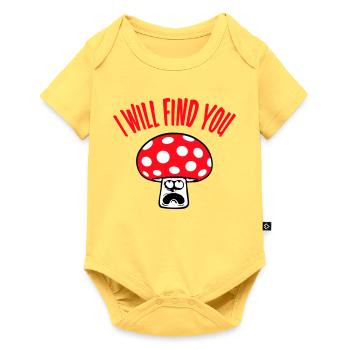 Pilz Je te trouverai effrayé, paniqué - Body à manches courtes Premium Bébé - jaune pastel - Devant