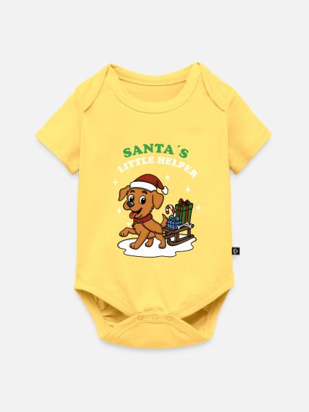 Santa´s Little Helper - Baby Premium Kurzarmbody - Pastellgelb