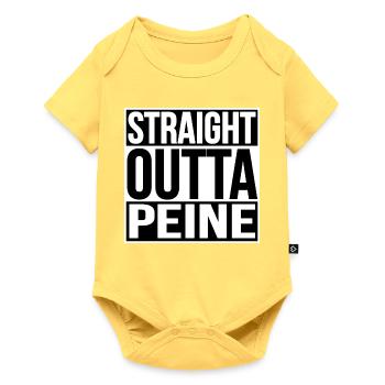 STRAIGHT OUTTA PEINE - Baby Premium short-sleeve bodysuit - sky yellow - Front