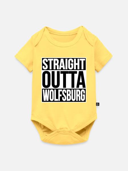 Straight Outta Wolfsburg - Baby Premium Kurzarmbody - Pastellgelb