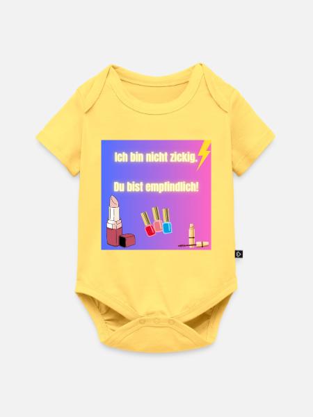 Lustiges Sprüche Shirt - Baby Premium Kurzarmbody - Pastellgelb