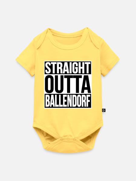 Straight Outta Ballendorf - Baby Premium Kurzarmbody - Pastellgelb