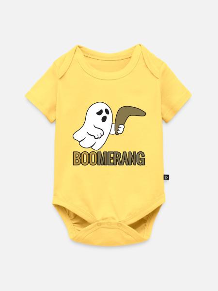 Boo-merang - Halloween 2025 - Baby Premium Kurzarmbody - Pastellgelb