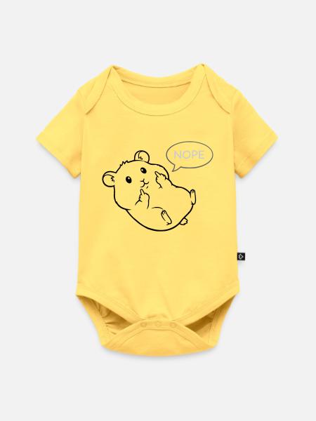 Faul Hamster Hamsterliebhaber Hamsterbesitzer - Baby Premium Kurzarmbody - Pastellgelb