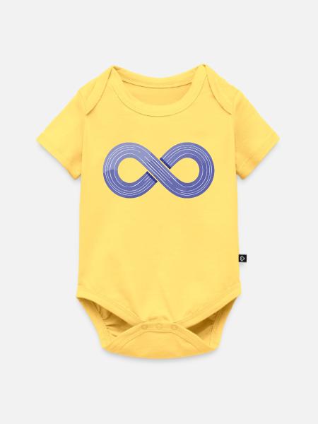 Infinity Flow – Symbol der Agilität - Baby Premium Kurzarmbody - Pastellgelb