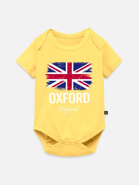 Oxford - Baby Premium Kurzarmbody - Pastellgelb