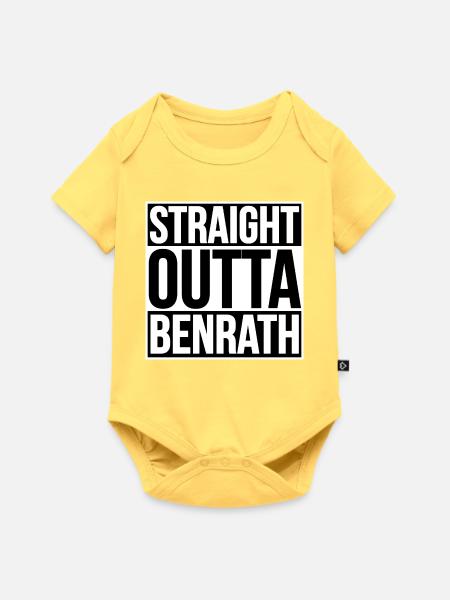 Straight Outta Benrath - Baby Premium Kurzarmbody - Pastellgelb