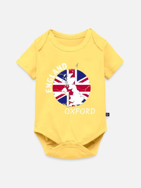 Oxford - Baby Premium Kurzarmbody - Pastellgelb