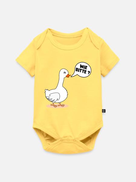 SELBSTBEWUSSTSEIN GANS WIE BITTE - Baby Premium Kurzarmbody - Pastellgelb