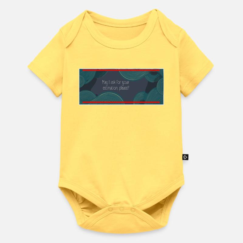 Puis-je vous demander votre estimation, s’il vous plaît ? - Body à manches courtes Premium Bébé - jaune pastel