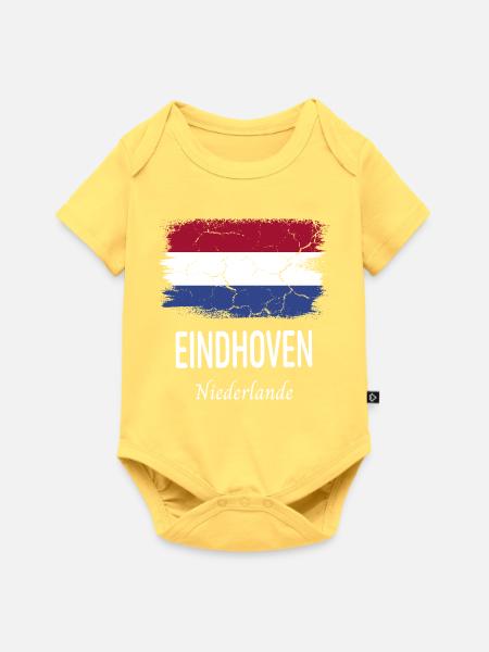 Eindhoven - Baby Premium Kurzarmbody - Pastellgelb