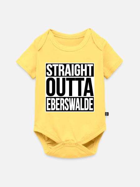 STRAIGHT OUTTA Eberswalde - Baby Premium Kurzarmbody - Pastellgelb