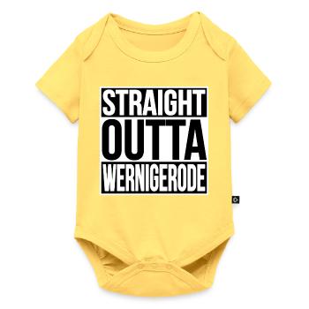 Wernigerode Street Motto - Baby Premium Kurzarmbody - Pastellgelb - Vorne