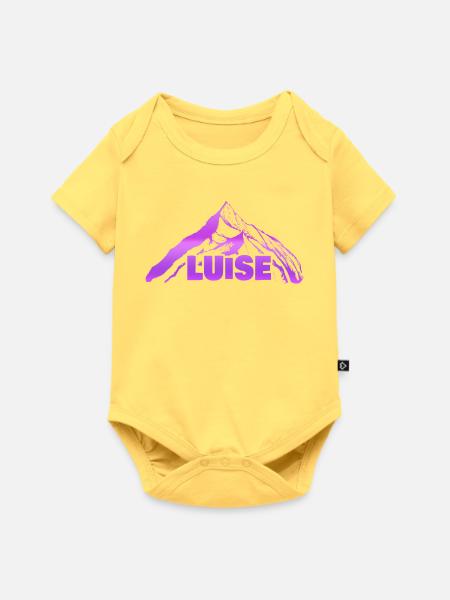 Geschenk für Luise - Baby Premium Kurzarmbody - Pastellgelb