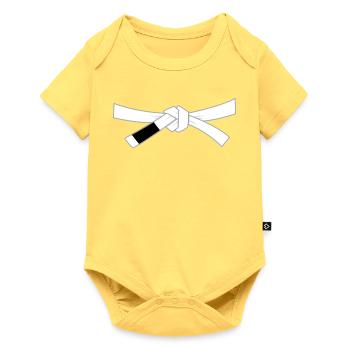 Whitebelt - White Belt - Baby Premium short-sleeve bodysuit - sky yellow - Front