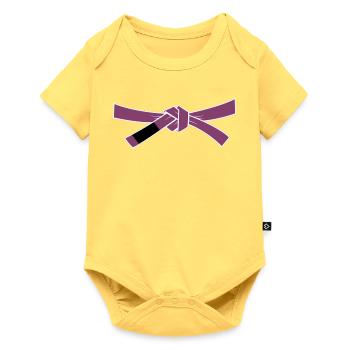 Purplebelt - Purple Belt - Baby Premium short-sleeve bodysuit - sky yellow - Front