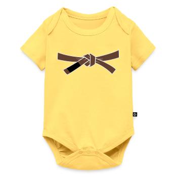Brownbelt - Brown belt - Baby Premium short-sleeve bodysuit - sky yellow - Front