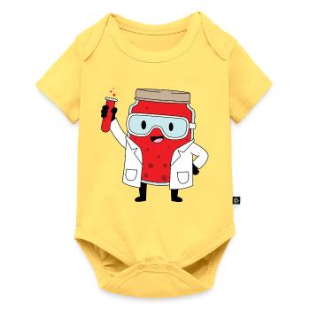 Lab Hero Jam Bottle Cartoon - Baby Premium short-sleeve bodysuit - sky yellow - Front