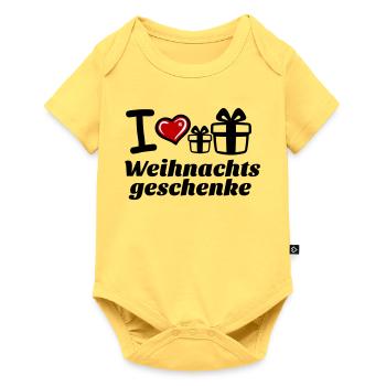 I Love Christmas Gifts - Baby Premium short-sleeve bodysuit - sky yellow - Front