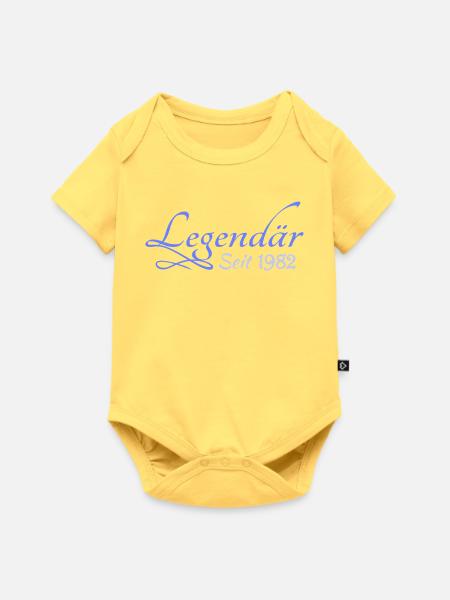 1982 - Baby Premium Kurzarmbody - Pastellgelb