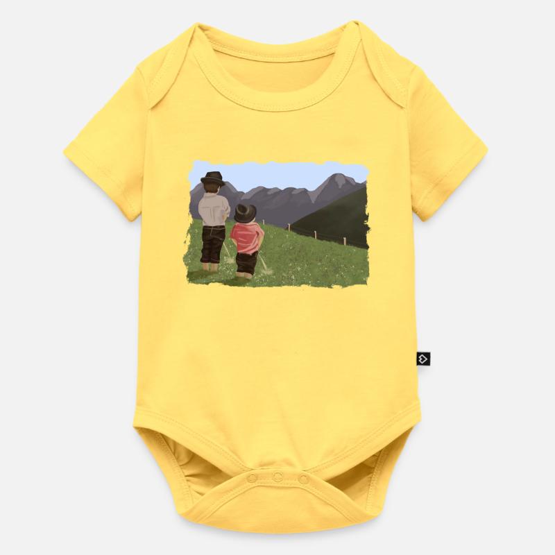 Biesler - Body à manches courtes Premium Bébé - jaune pastel
